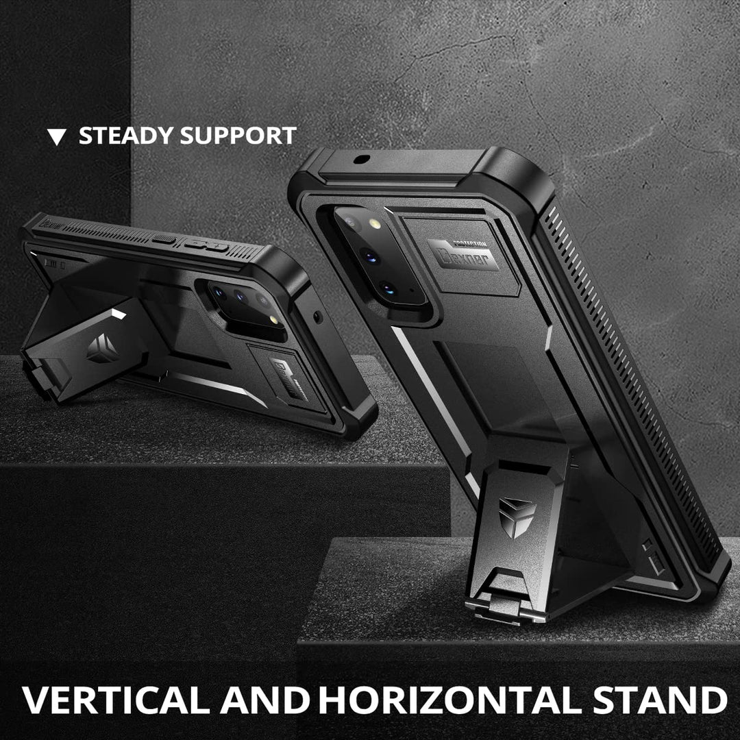 for Samsung Galaxy S20 5G Case/6.2 inches, [Built in Screen Protector and Kickstand] Heavy Duty Military Grade Protection Shockproof Protective Cover for Samsung Galaxy S20 5G Black