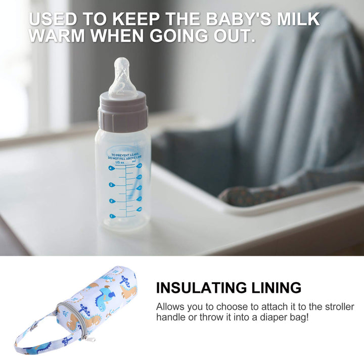 Milk Bottle Insulated Carrier Baby Water Bottle Strap Bag Travel Outdoor Bottle Keep Warm Carrying Sleeve Pouch 20X12X1cm
