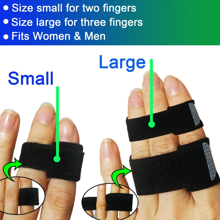 12 Pieces Buddy Finger Splints Wraps, Buddy Loops Broken Toe Wraps Finger Loops Tapes for Jammed and Broken Fingers