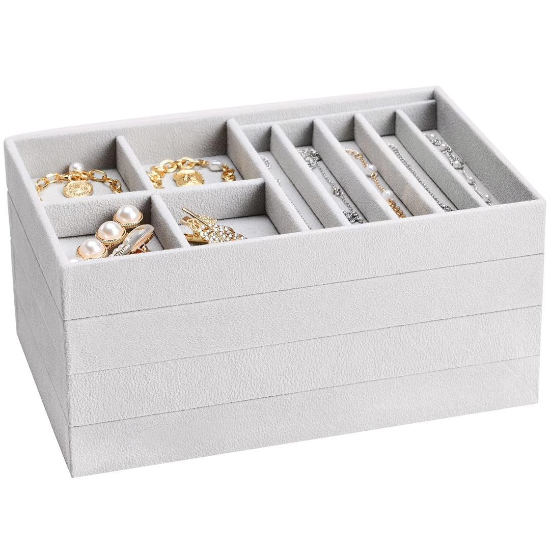 ProCase Stackable Jewelry Organizer Trays for Drawers, 