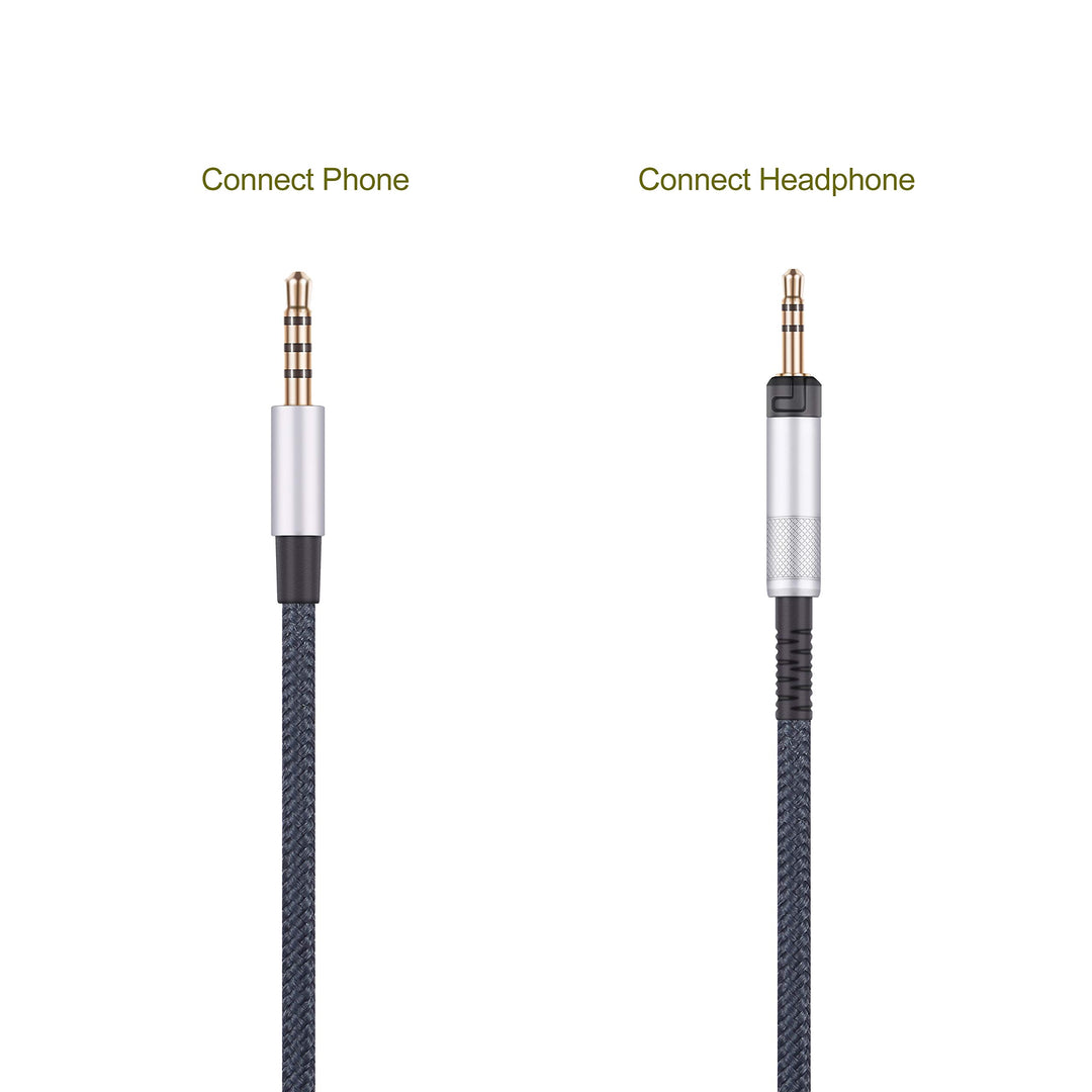 Audio Replacement Cable with in-Line Mic Remote Volume Control Only Compatible with Audio Technica ATH-M50x, ATH-M40x, ATH-M70x Headphones and Samsung Galaxy Huawei Android