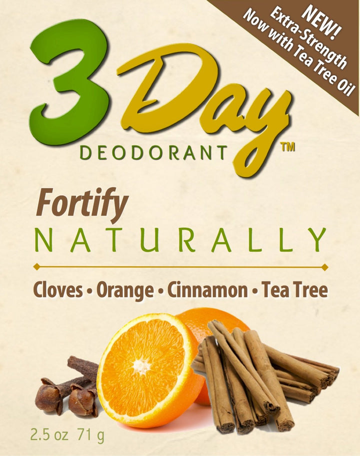 3-Day Natural Deodorant - New Softer Formula - All Natural, Farm Tested (2.5 oz Stick) Gluten Free, Aluminum Free (Fortify)