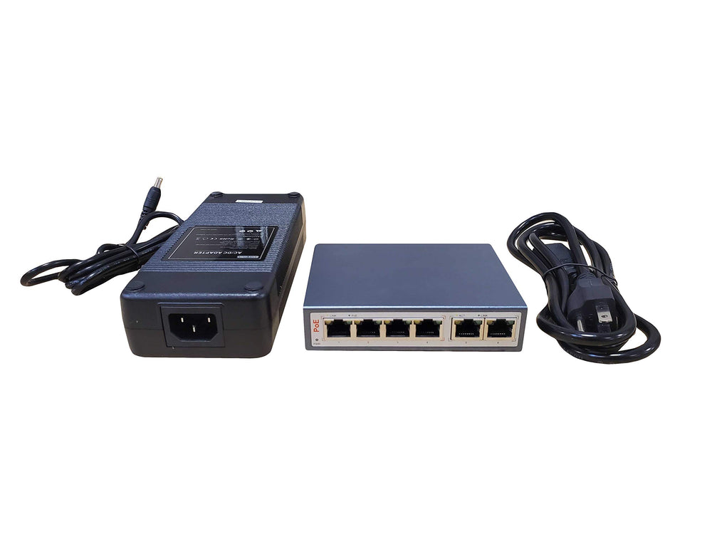 4 Port 802.3bt POE Network Switch W/ 2 Uplink Ports | Designed for POE Lighting and High Powered IP Cameras | POE++ Capable of Pushing 60 Watts per Port | 250 Watts Total Budget