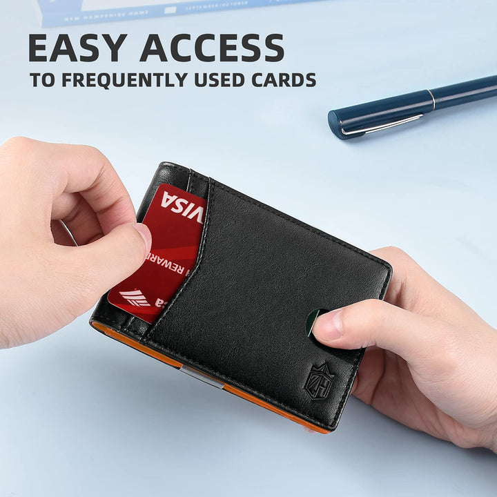 Zitahli Slim Wallet for Men Gifts 12 Card Slots ID Wind
