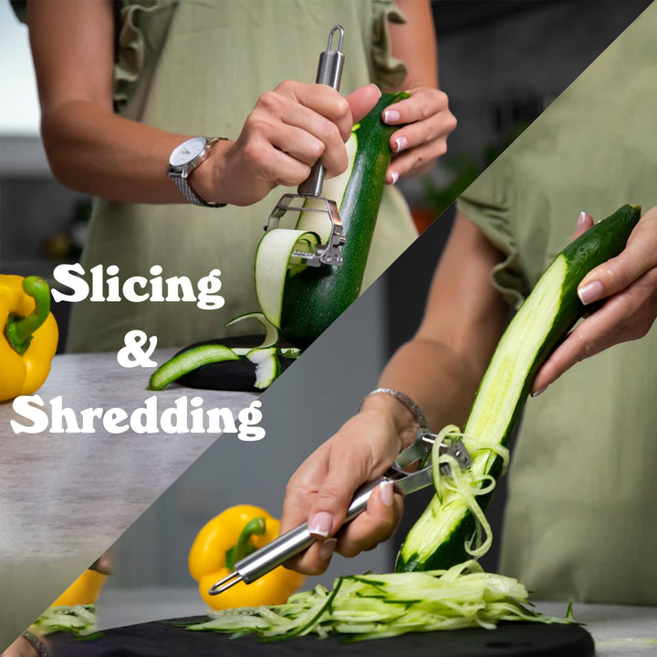 Boxgear Stainless Steel Dual Blade Vegetable Peeler - C