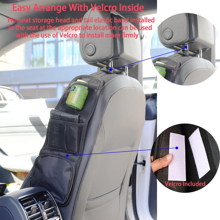 Car Seat Side Organizer Car Seat Side Storage Bag Multi-Purpose Storage Bag Is Suitable For Cars Trucks And Suv It Can Hold Mobile Phone Wallet Sunglasses Chewing Gum Coins