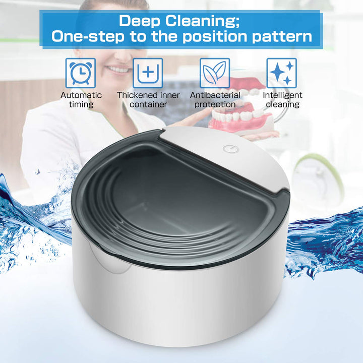 Professional Denture Cleaning Machine, Denture Cleaning, Sonic Denture/Retainer/Aligner/Mouth Guard Cleaning, SUS304 Material 5 Mins Quick Cleanning