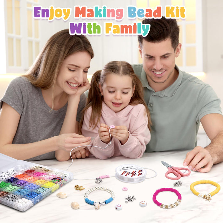 5300 Clay Beads Bracelet Making Aesthetic Kit, Polymer 