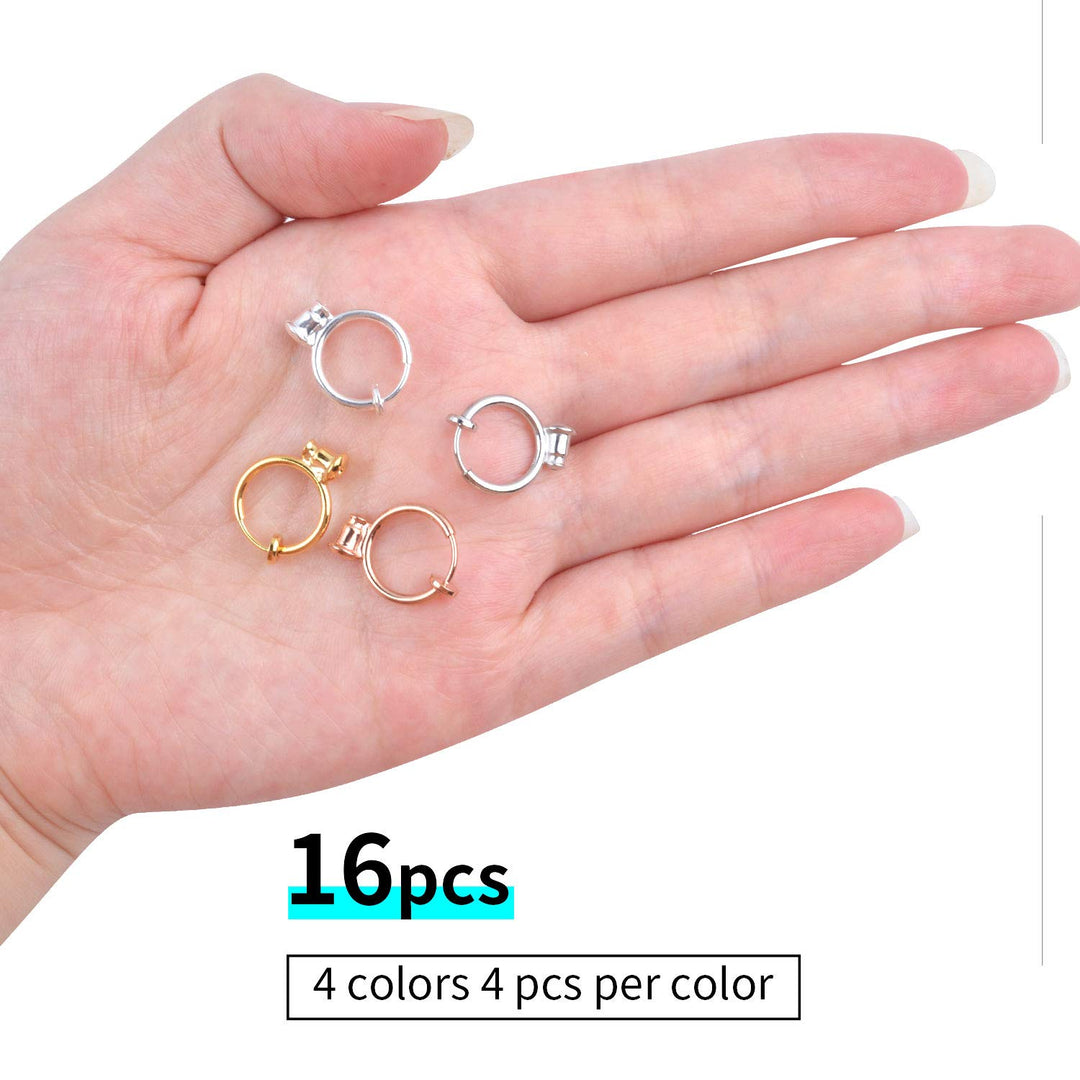 Clip-on Earring Converter,16 Pieces Earring Clip Conver