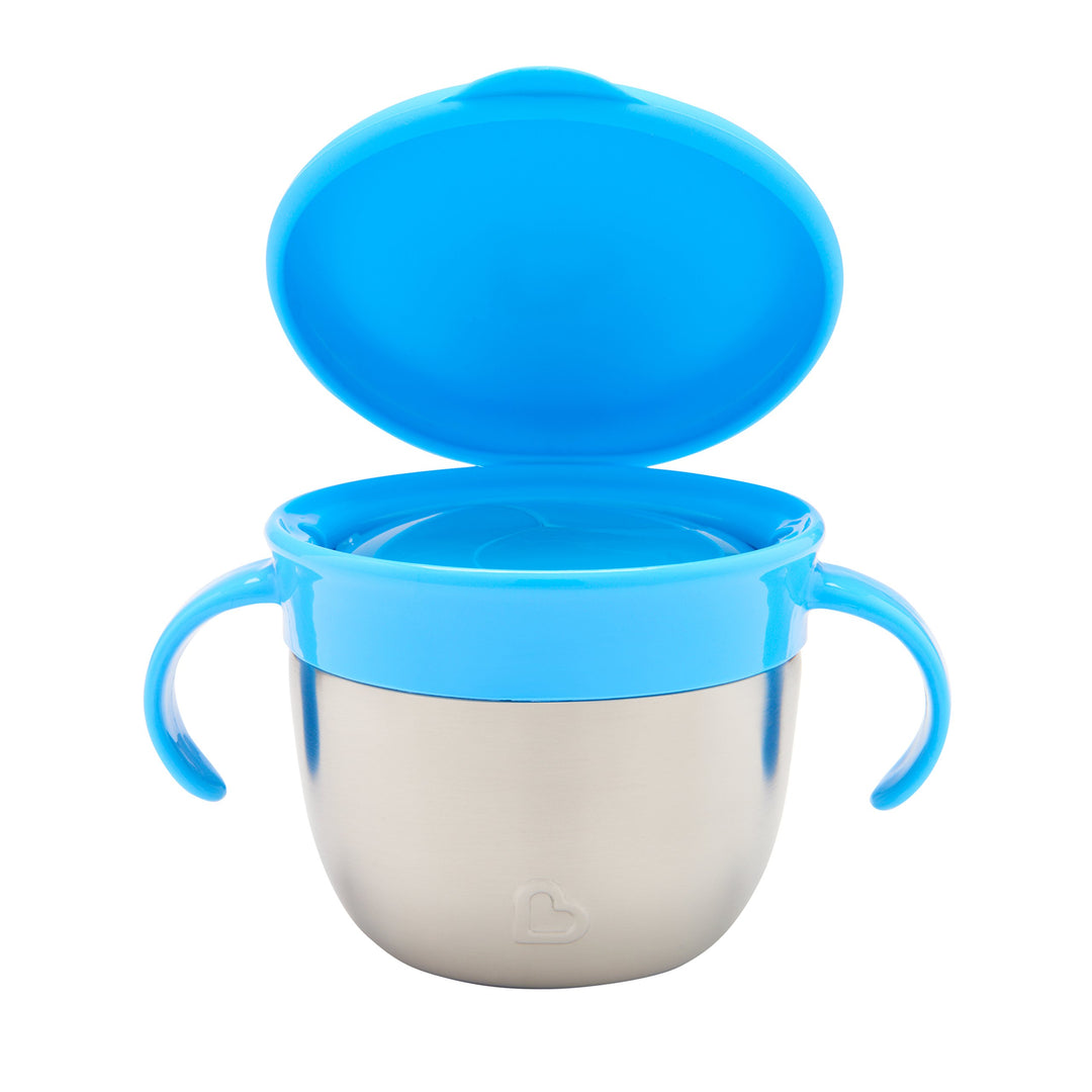 ® Snack+™ Stainless Steel Snack Catcher Cup with Lid, 9 Ounce, Blue, 1 Pack