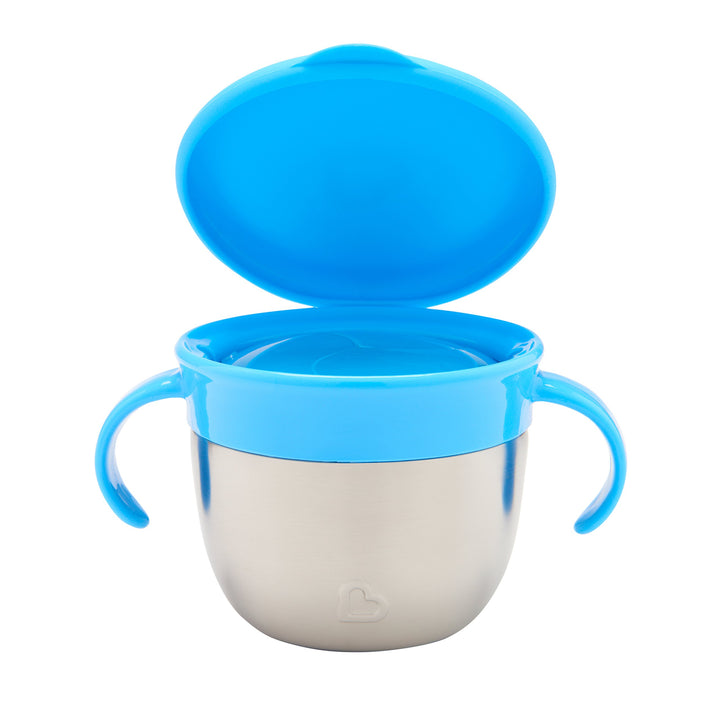® Snack+™ Stainless Steel Snack Catcher Cup with Lid, 9 Ounce, Blue, 1 Pack