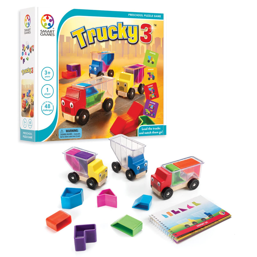 SmartGames Trucky 3 Wooden Skill-Building Puzzle Game M
