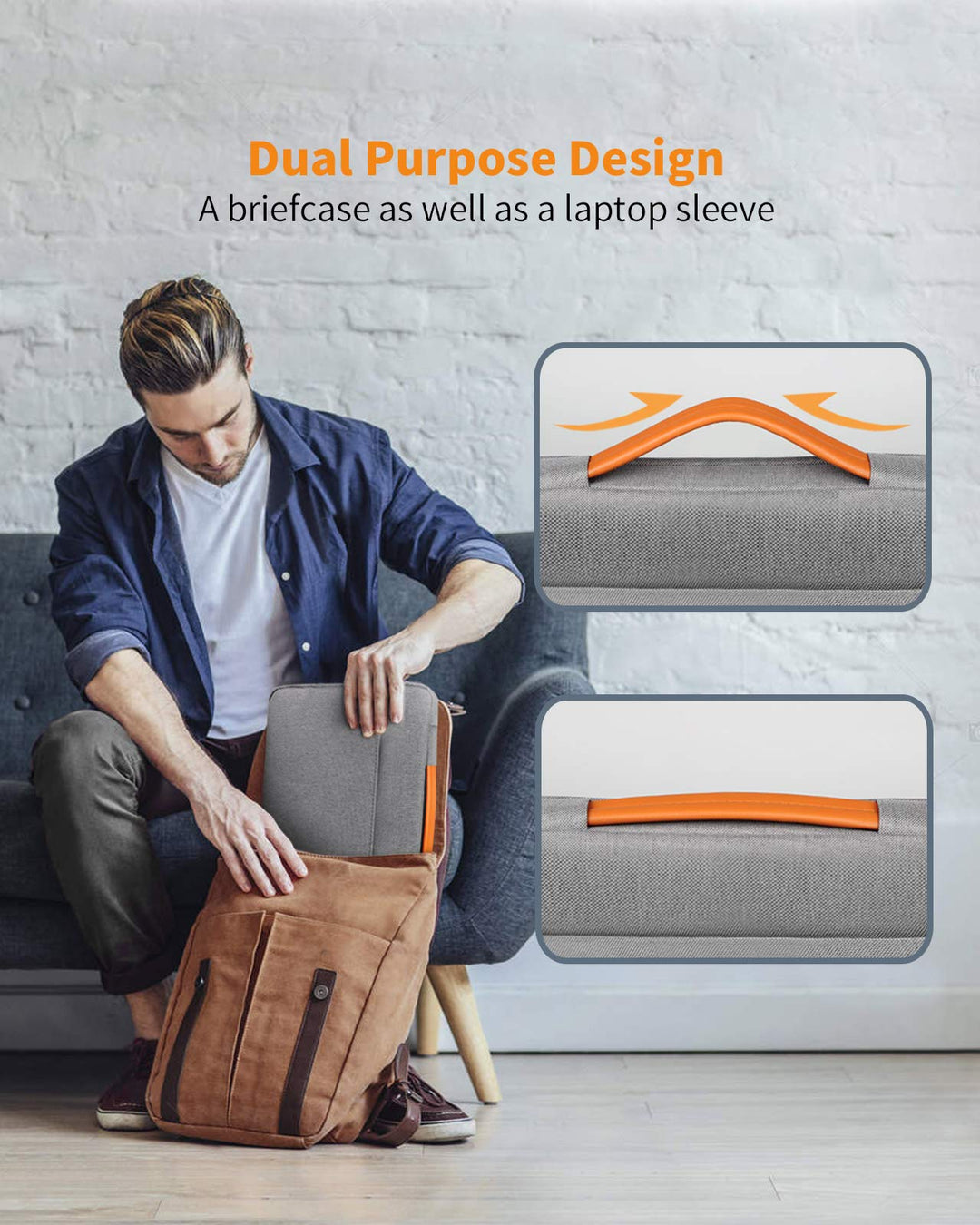 13-13.3 Inch Laptop Sleeve Case Briefcase Cover Protective Bag Ultrabook Netbook Carrying Protector Handbag Compatible 13 MacBook Air/MacBook Pro(Retina)2012-2015, 2019/2018/2017/2016, Gray