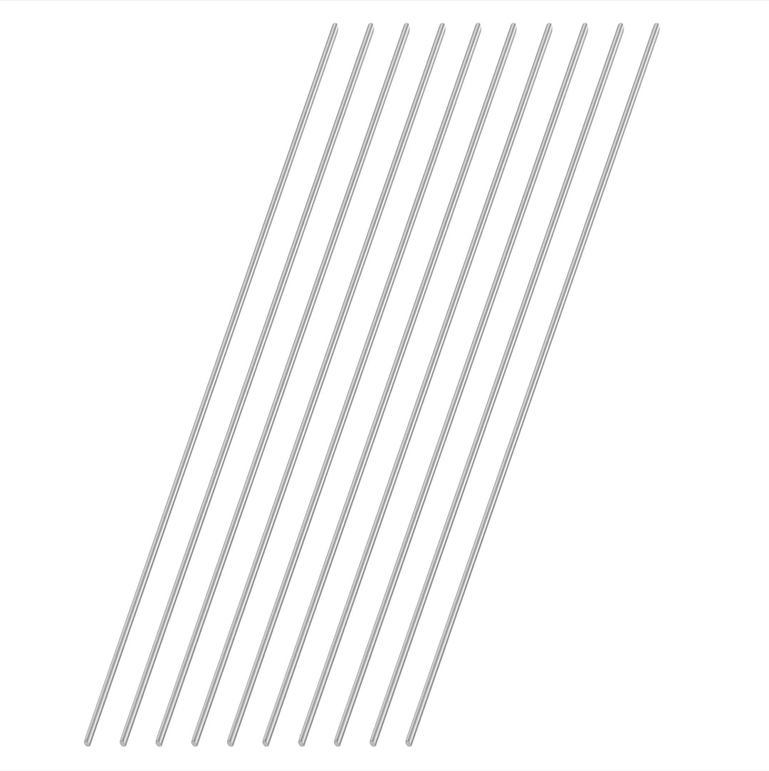 1.5mm x 300mm 304 Stainless Steel Round Rod, Metal Solid Shaft Rods Lathe Bar Stock for DIY Crafts Model Car Helicopter Airplane 10pcs