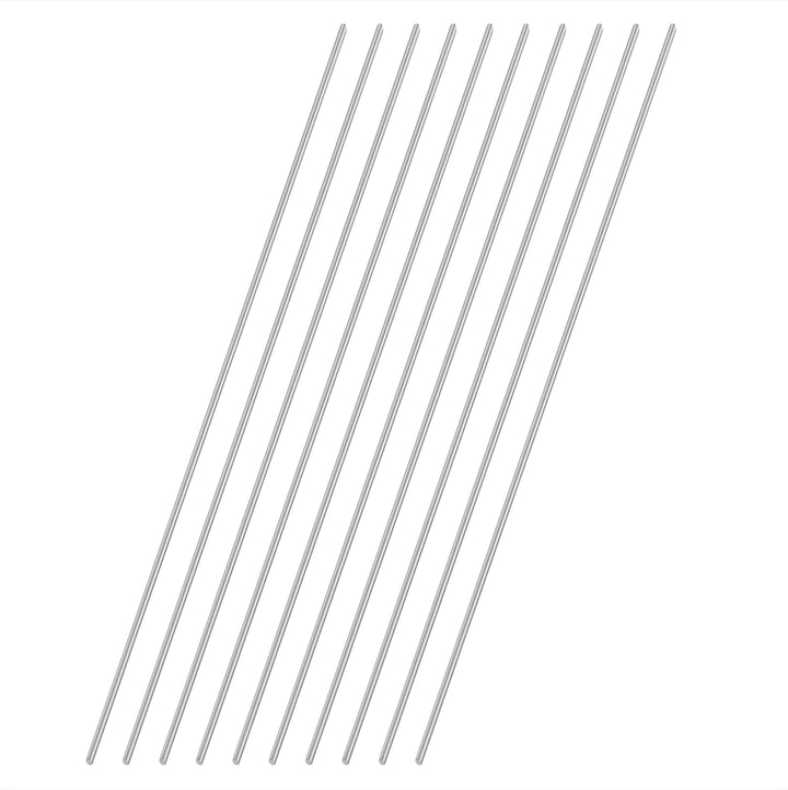 1.5mm x 300mm 304 Stainless Steel Round Rod, Metal Solid Shaft Rods Lathe Bar Stock for DIY Crafts Model Car Helicopter Airplane 10pcs