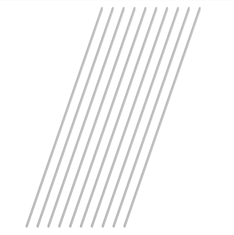 1.5mm x 300mm 304 Stainless Steel Round Rod, Metal Solid Shaft Rods Lathe Bar Stock for DIY Crafts Model Car Helicopter Airplane 10pcs