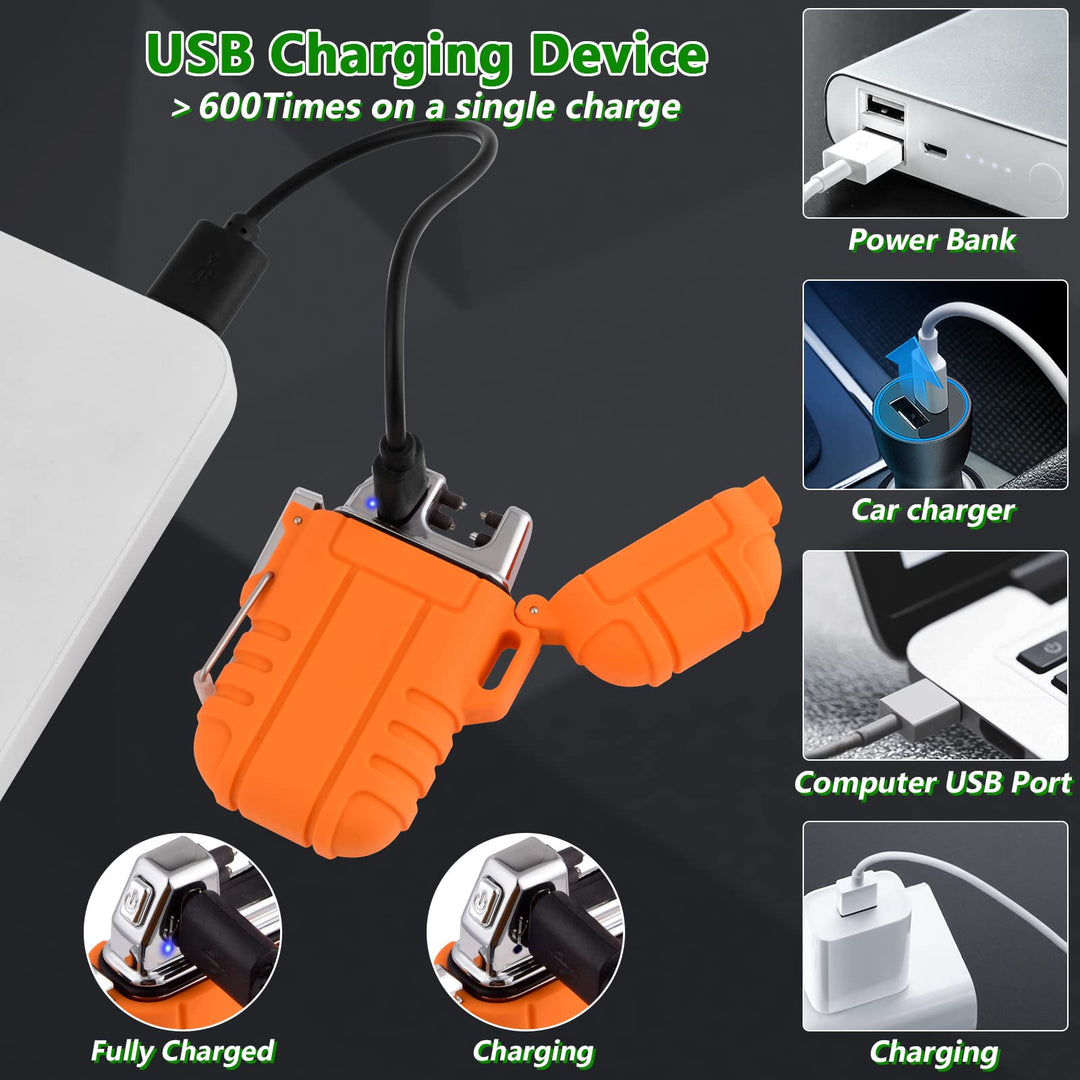 MEIRUBY Electric Windproof Lighter for Outdoors Family Camping BBQ Use, for Dad Men Boyfriend