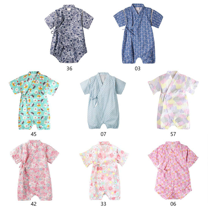 Baby Romper Kimono Robe Cotton Japanese Pajamas (45, 9-18 months)