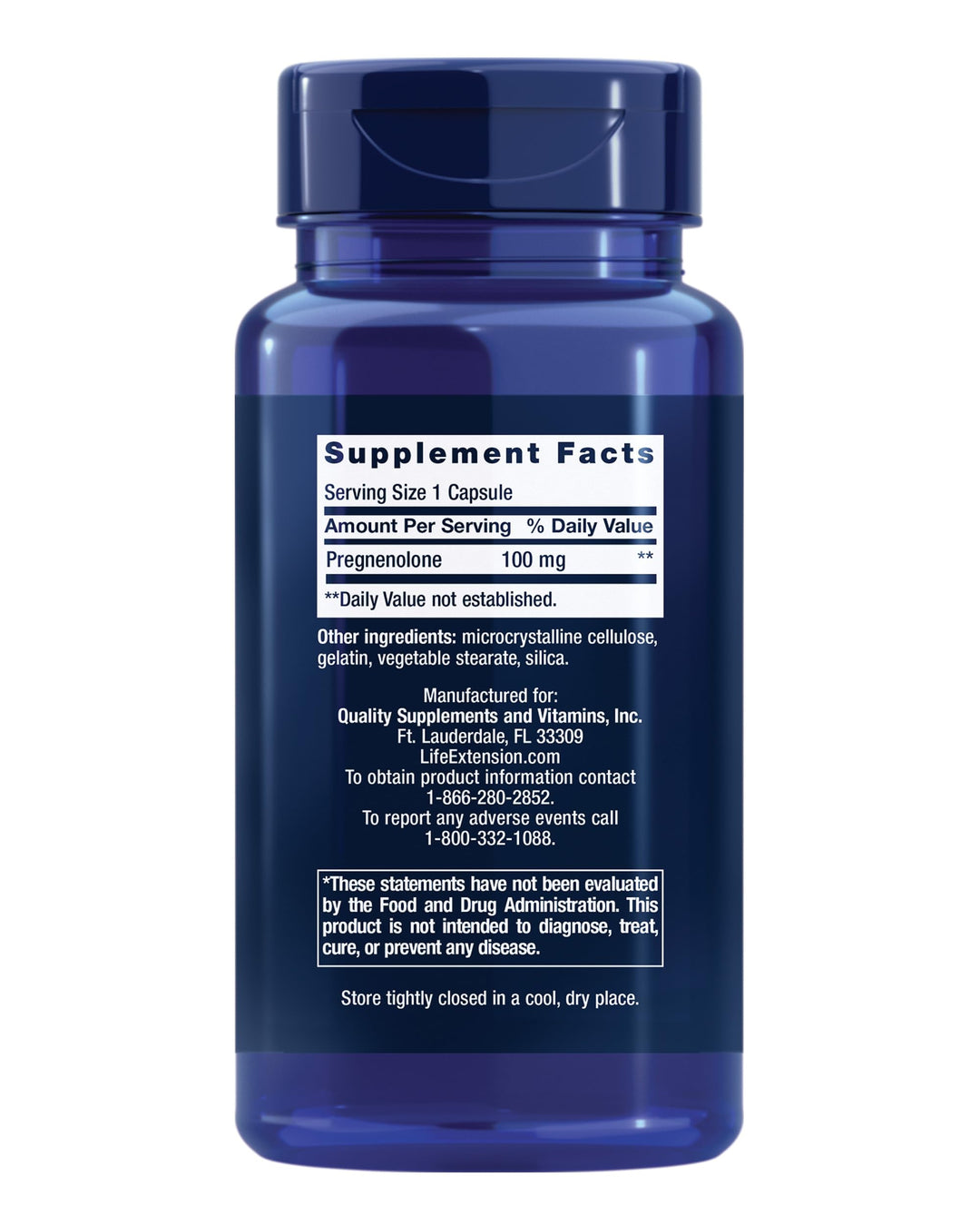 Pregnenolone - Hormone Balance Supplement for Healthy Hormone Levels, 100 mg - Hormone Balance, Memory, Focus, Cognitive Health - Gluten-Free, Non-GMO, 100 Capsules