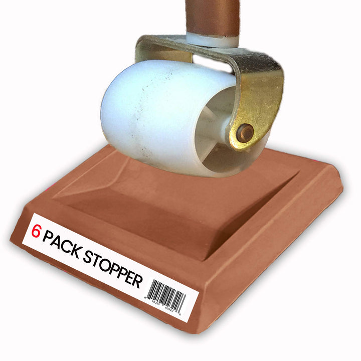 Bed Stopper/Furniture Stopper (4 Pieces) ®, Universal Design fits Most Wheels, Solid Rubber Bed Frame Wheel Stoppers, Won&#39;t Scratch/Leave Marks on Floors. Patent Pending.