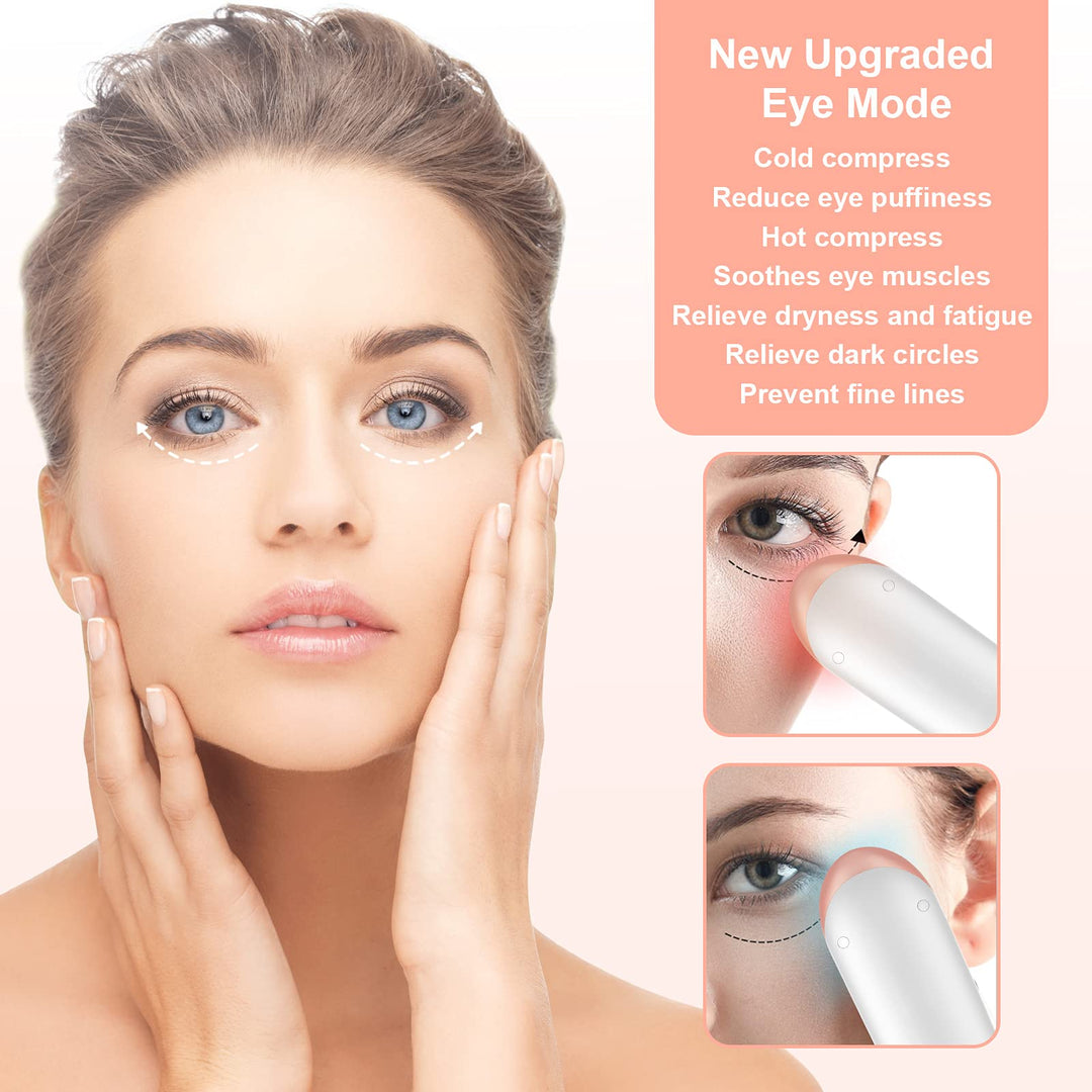 Blackhead Remover Pore Vacuum Hot Cold Compress Eyes Care Electric Facial Deep Cleanser Acne Comedone Whitehead Extractor Tool 4 Suction Power 5 Probes USB Rechargeable pimple Vacuum Kit for Women Men