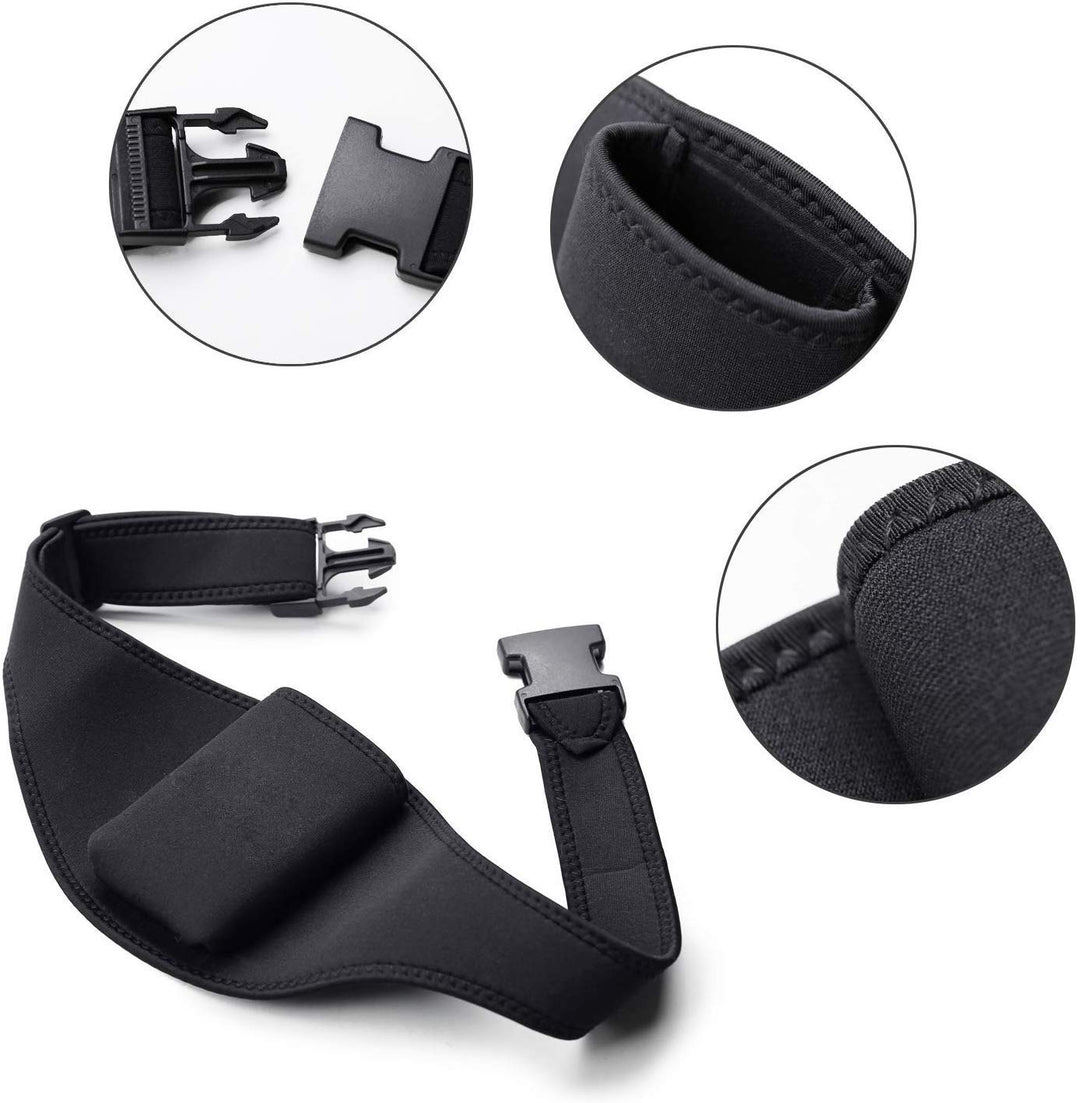 2 Pack Mic Belt - Microphone Belt with Innovative Rubber Band Lock - Improved Adjustability Comfortability Durability For Fitness Instructors, Fitness Class,Public Speaking,Theatre