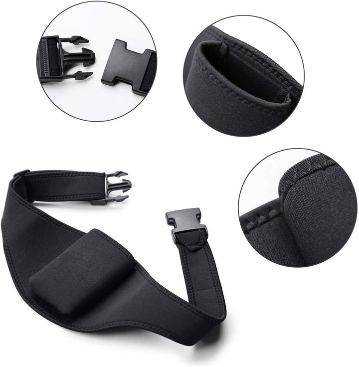 2 Pack Mic Belt - Microphone Belt with Innovative Rubber Band Lock - Improved Adjustability Comfortability Durability For Fitness Instructors, Fitness Class,Public Speaking,Theatre