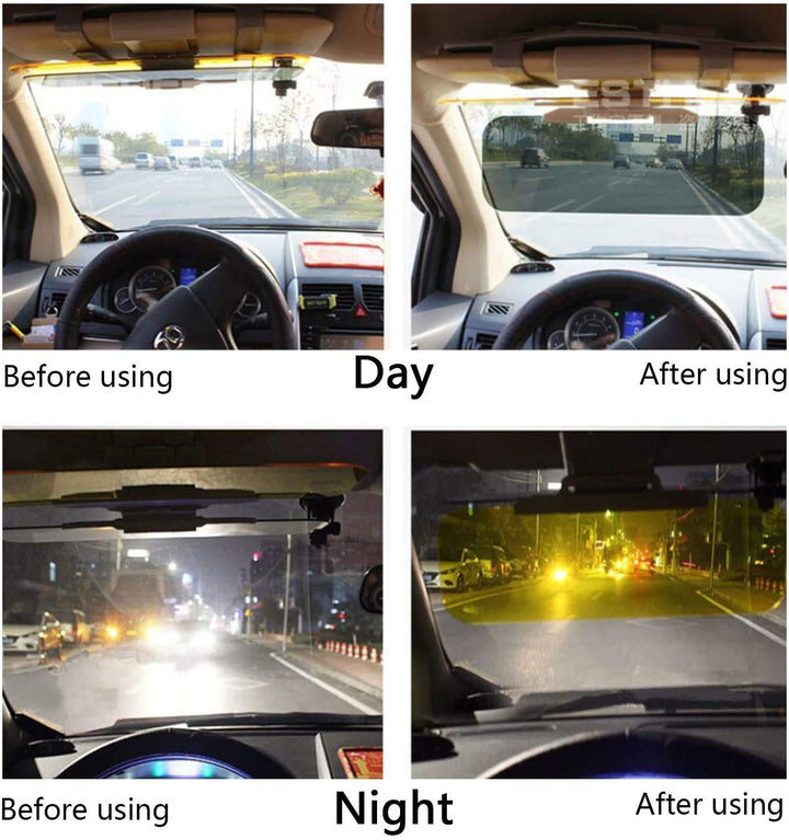 Car Sun Visor Extender Anti Glare Blocker HD Day Night Driving Visor Glare Sun Shield Tinted Lens Blocker Car Extender Visor Sunscreen Extendable Visor for Car Sun Windshield Glare Blocking Visor