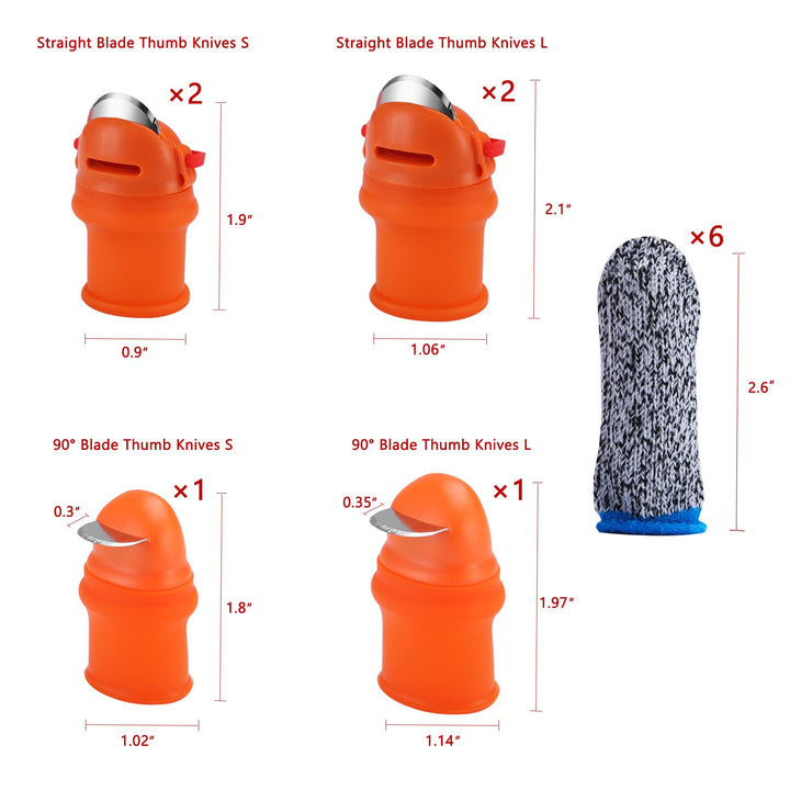 E-TING 12 Pcs Gardening Silicone Thumb Knife Harvesting
