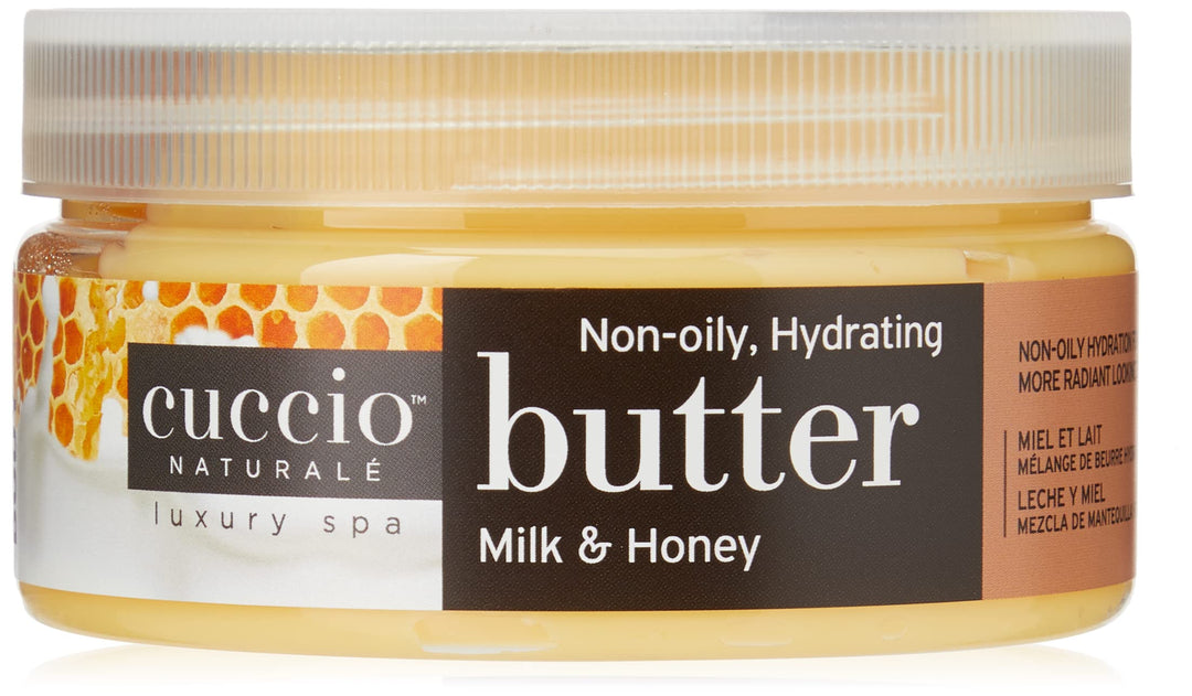 Naturale Butter Blends - Ultra-Moisturizing, Renewing, Smoothing Scented Body Cream - Deep Hydration For Dry Skin Repair - Made With Natural Ingredients - Milk &amp; Honey - 8 Oz