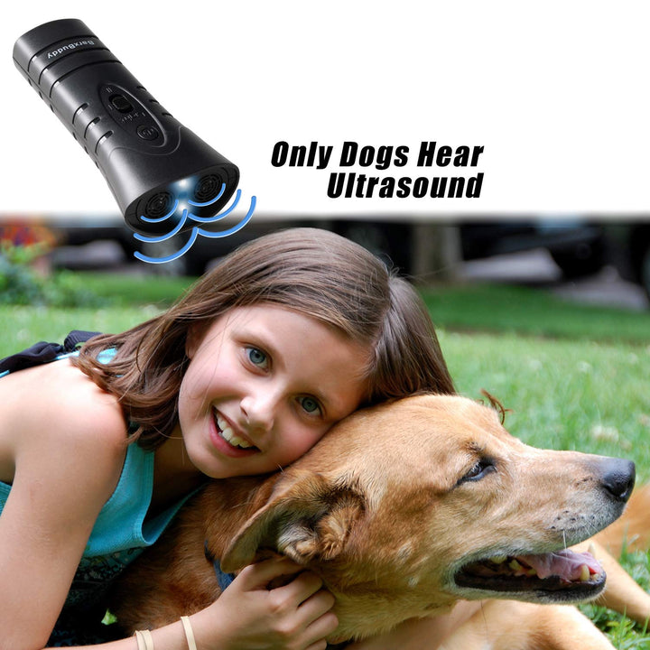 Anti Barking Control Device (The Original Bark Training Tool) Ultrasonic Sound with LED Lights and Strap - Safe for All Dogs of All Breeds &amp; Ages