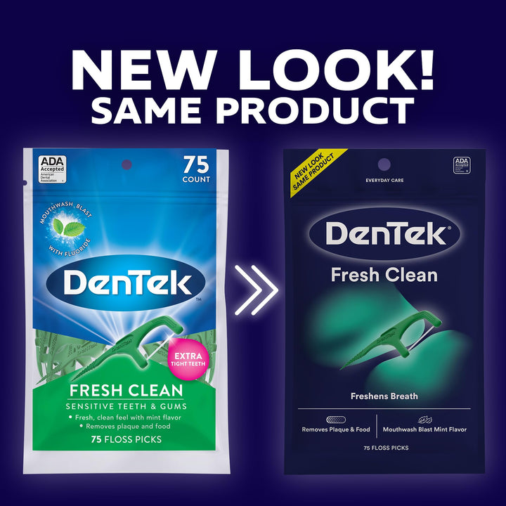 DenTek Fresh Clean Floss Pick, 75 Count