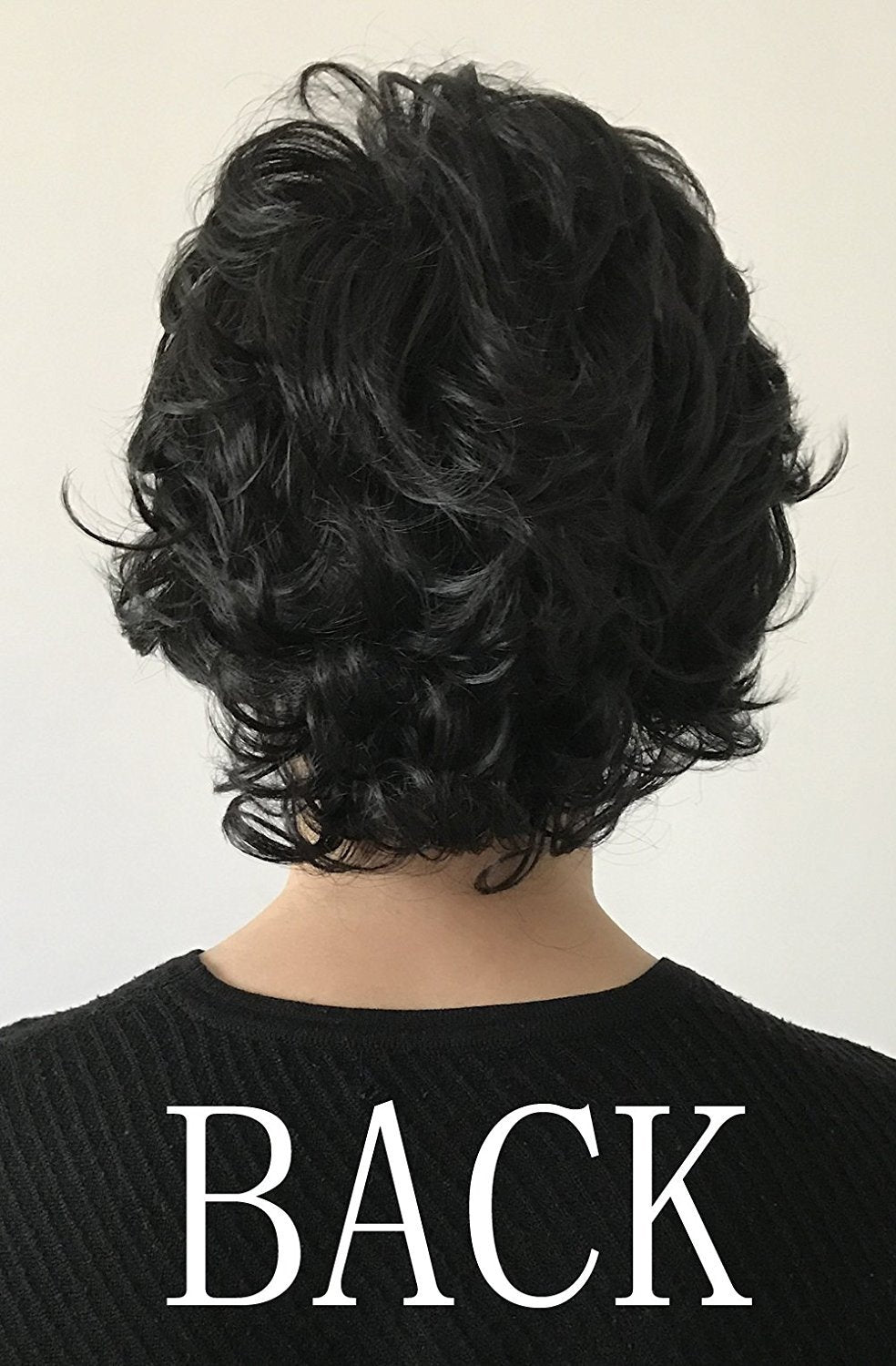 Men's Wigs Black Short Wavy Shaggy Style Layered Cosplay Halloween Costumes Male 70s Disco Hippie Wig