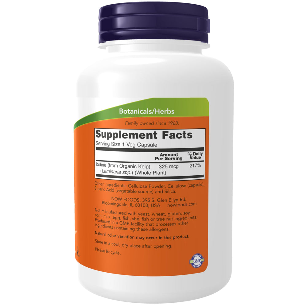 NOW Supplements, Kelp 325 mcg of Natural Iodine, Suppor