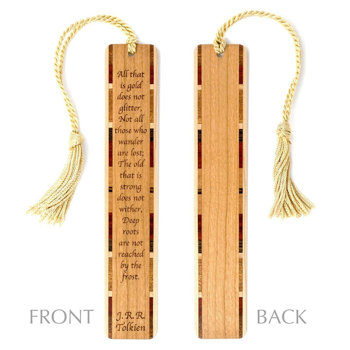 J.R.R. Tolkien Not All Who Wander are Lost Quote, Engraved Wooden Bookmark - Also Available with Personalization - Made in USA