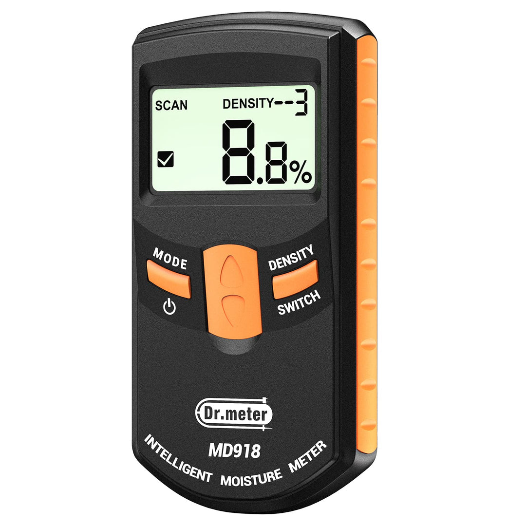 Pinless Wood Moisture Meter, Upgraded Version Inductive Pinless Tools Intelligent Moisture Meter Digital Moisture Meter for Wood (Range 4% - 80% RH; Accuracy: 0.5%), MD918