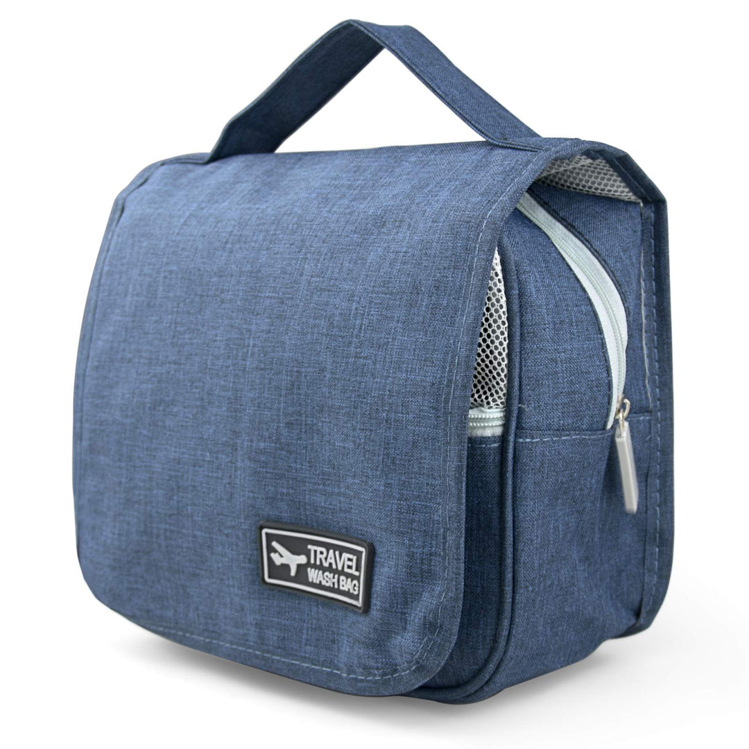 Travel Toiletry Bag,Portable Hanging Wash Bag,Makeup Bathroom Organizer (Navy Blue)
