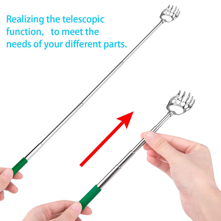 Bear Claw Back Scratcher Extendable, Metal Portable Telescopic Backscratchers with Rubber Handled 8 Pack
