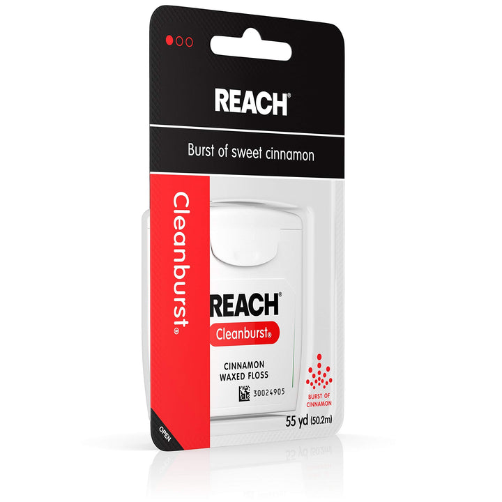 Reach Clean Burst Dental Floss, Waxed, Cinnamon, 55 yds