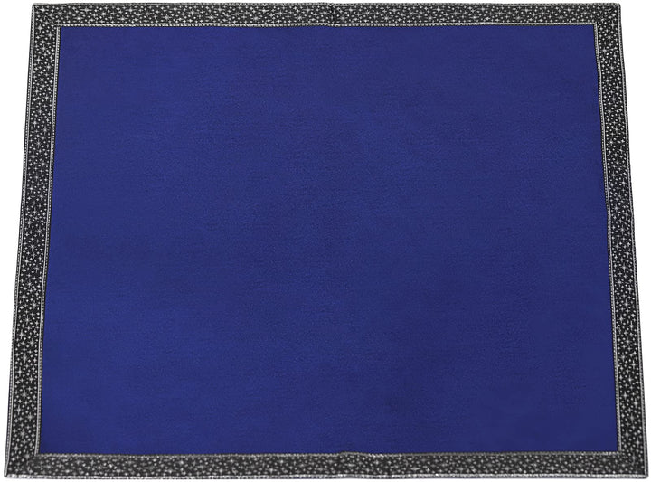 Altar Tarot Table Cloth - 25.6 x 25.6 Inch - Divination Wicca Velvet with Tarot Cards Bag Pouch (Blue(Silver lace))