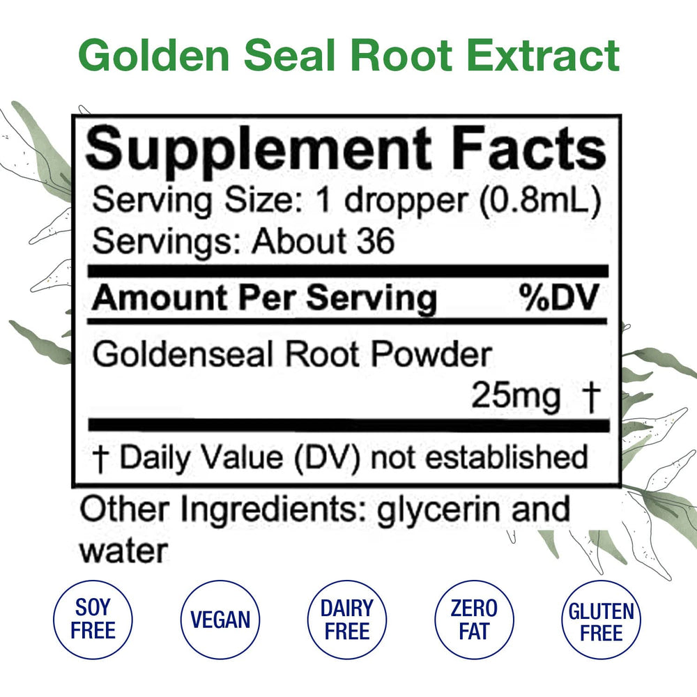 GoldenSeal Alcohol Free Extract Liquid – Natural, Organ