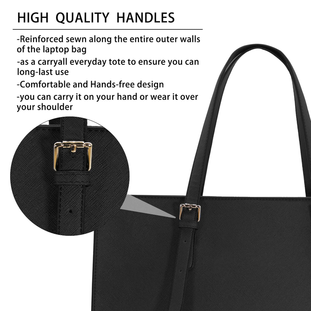 Laptop Bag for Women Waterproof Lightweight Leather 15.