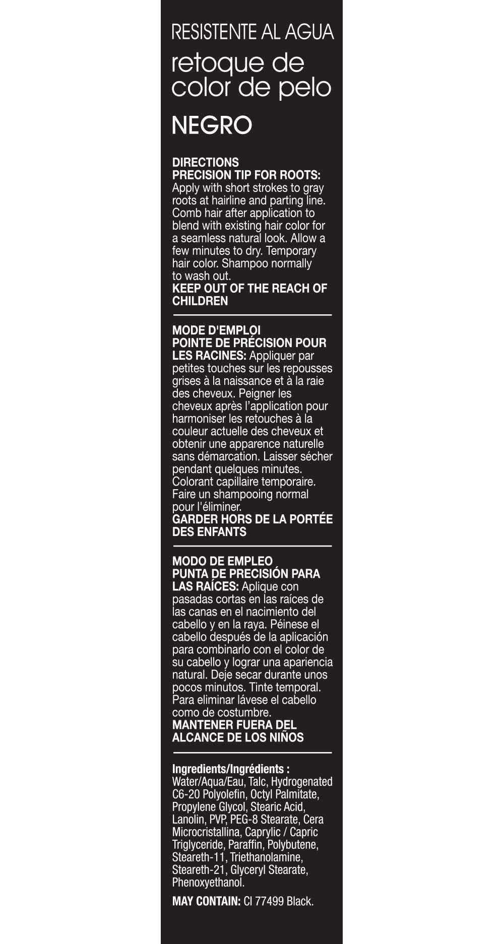 Waterproof Hair Color Touchup Brush In Black