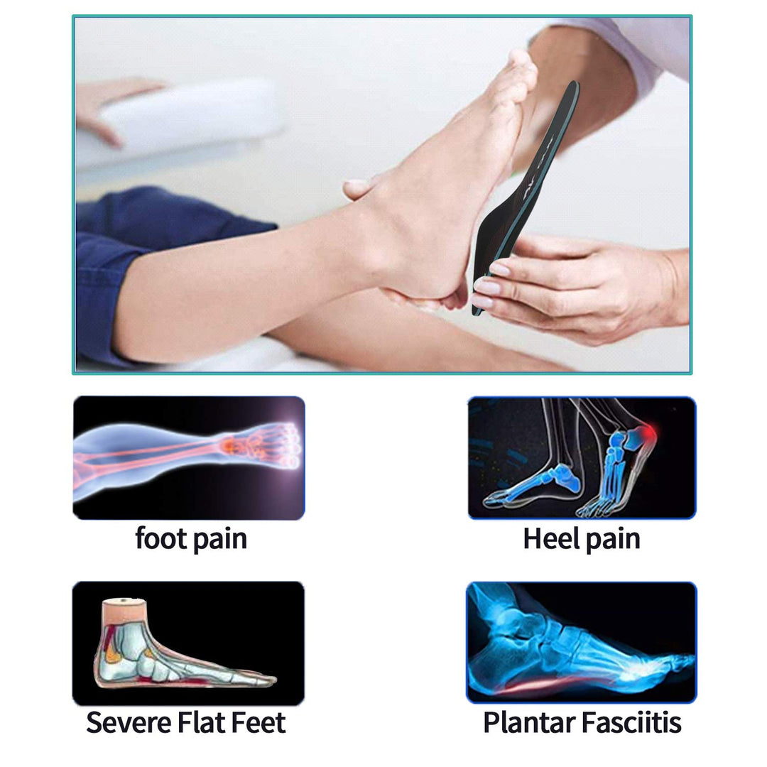 Severe Flat Feet Arch Support Insoles- Firm Arch Supports Orthotics Inserts Relieve Plantar Fasciitis, Over Pronation, Fallen Arch, Metatarsalgia, Foot Pain - Shoe Insoles for Men and Women