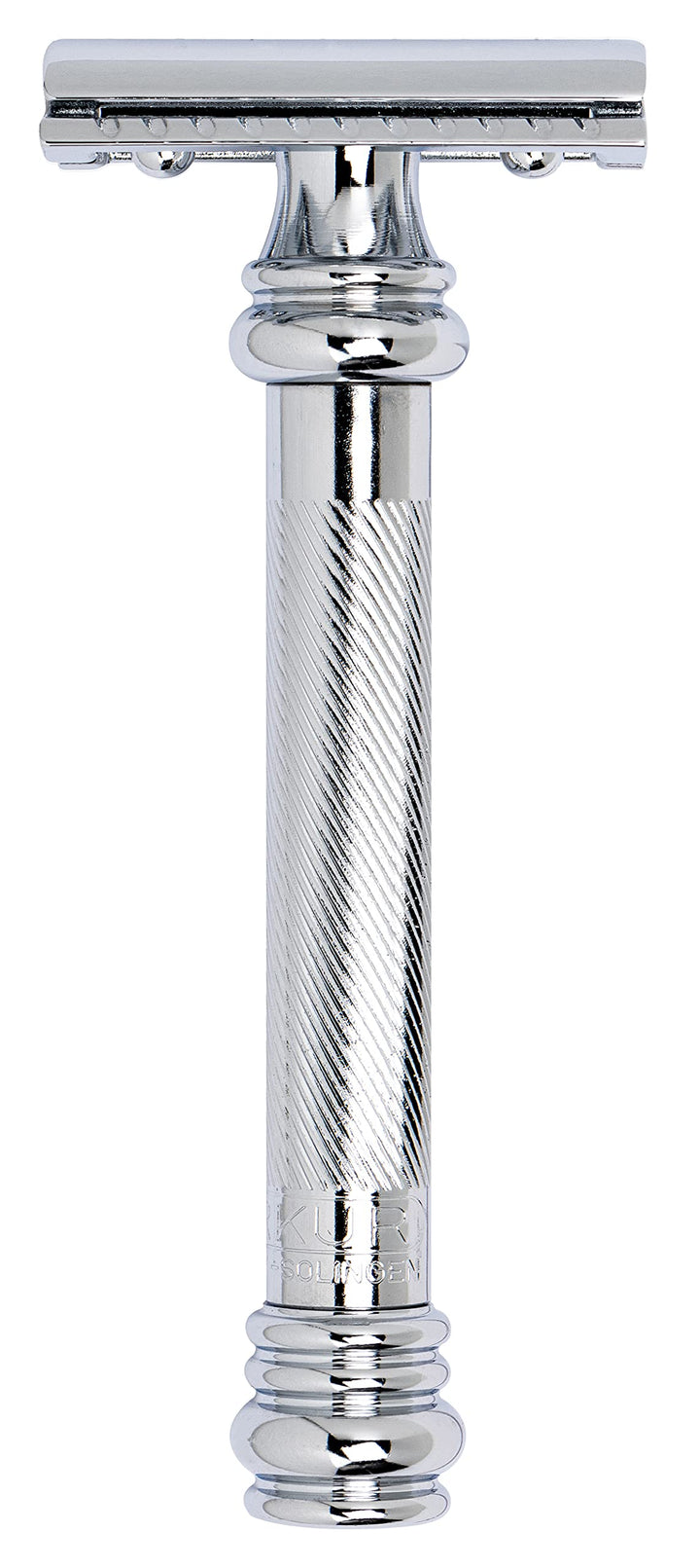 Merkur Heavy Duty Long Barber Pole Safety Razor, Chrome