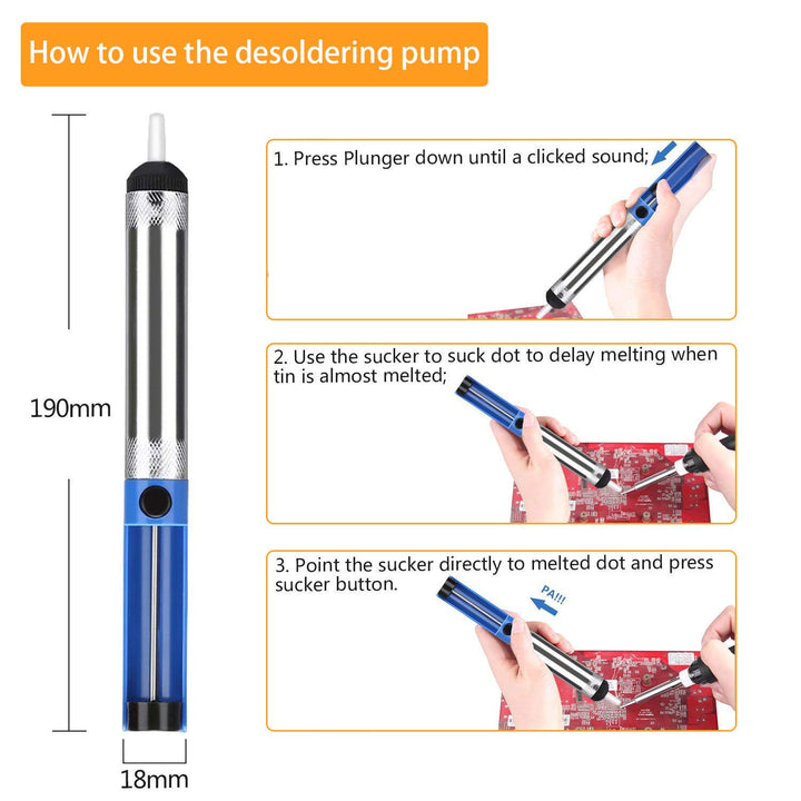 Soldering Iron Kit 15 In 1, 60W 110V Adjustable Temperature Welding Tool with Solder Tips, Solder Wire, Desoldering Pump, Tweezers, Stripper Cutter, Tool Bag