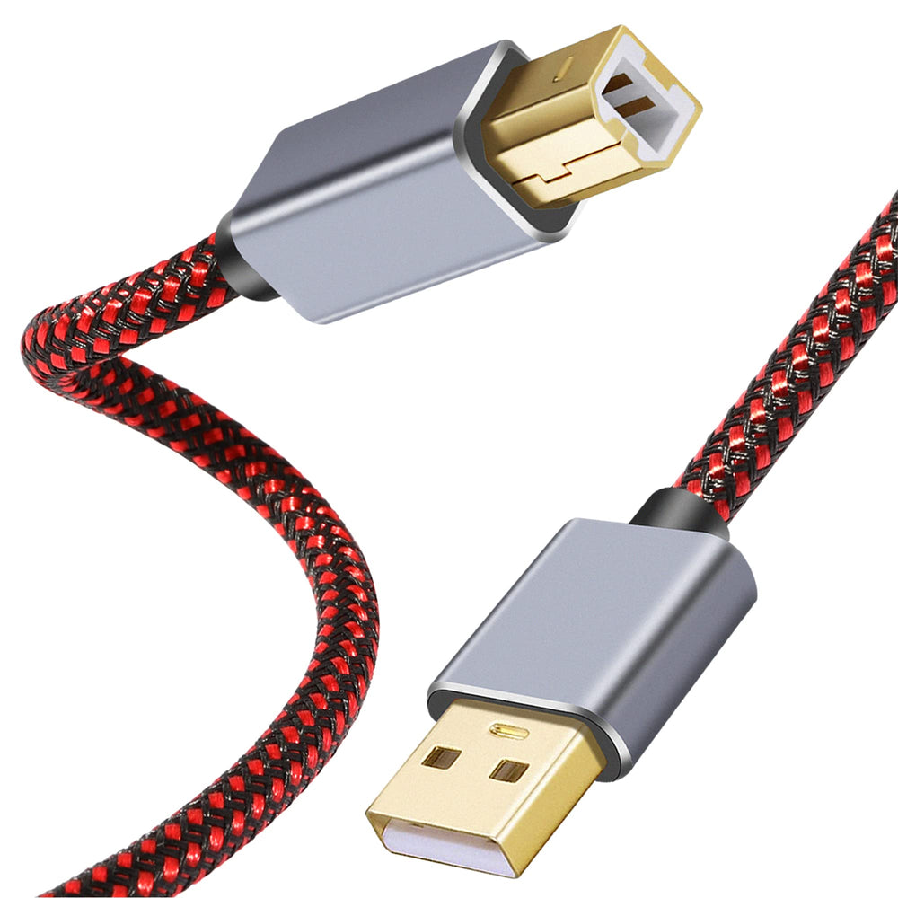 Printer Cable 20Ft, USB Printer Cable 2.0 Type A Male to B Male Cable Scanner Cord High Speed Compatible with HP, Canon, Dell, Lexmark, Xerox, Samsung etc (20Ft)