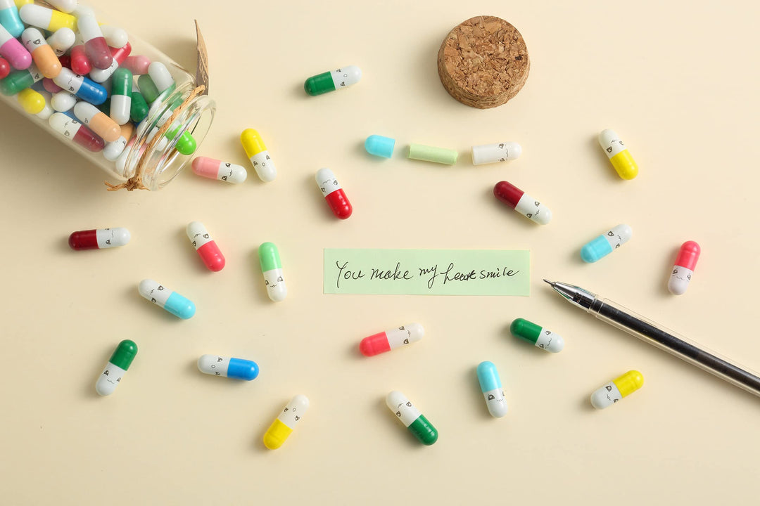 101PCS Cute Capsule Message Love Letters Plastic Capsule Love Letters in Wish Bottle,Lover Gift for Anniversary,Valentines,and Long Distance Relationships-Mixed Color