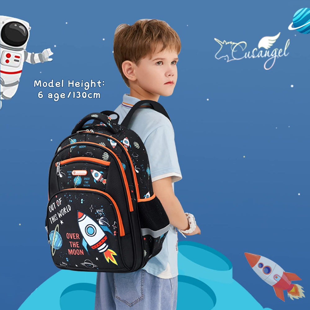 Kids Backpack Boys, Elementary Kindergarten Preschool School Bag 16 inch Multifunctional Cute Large Capacity