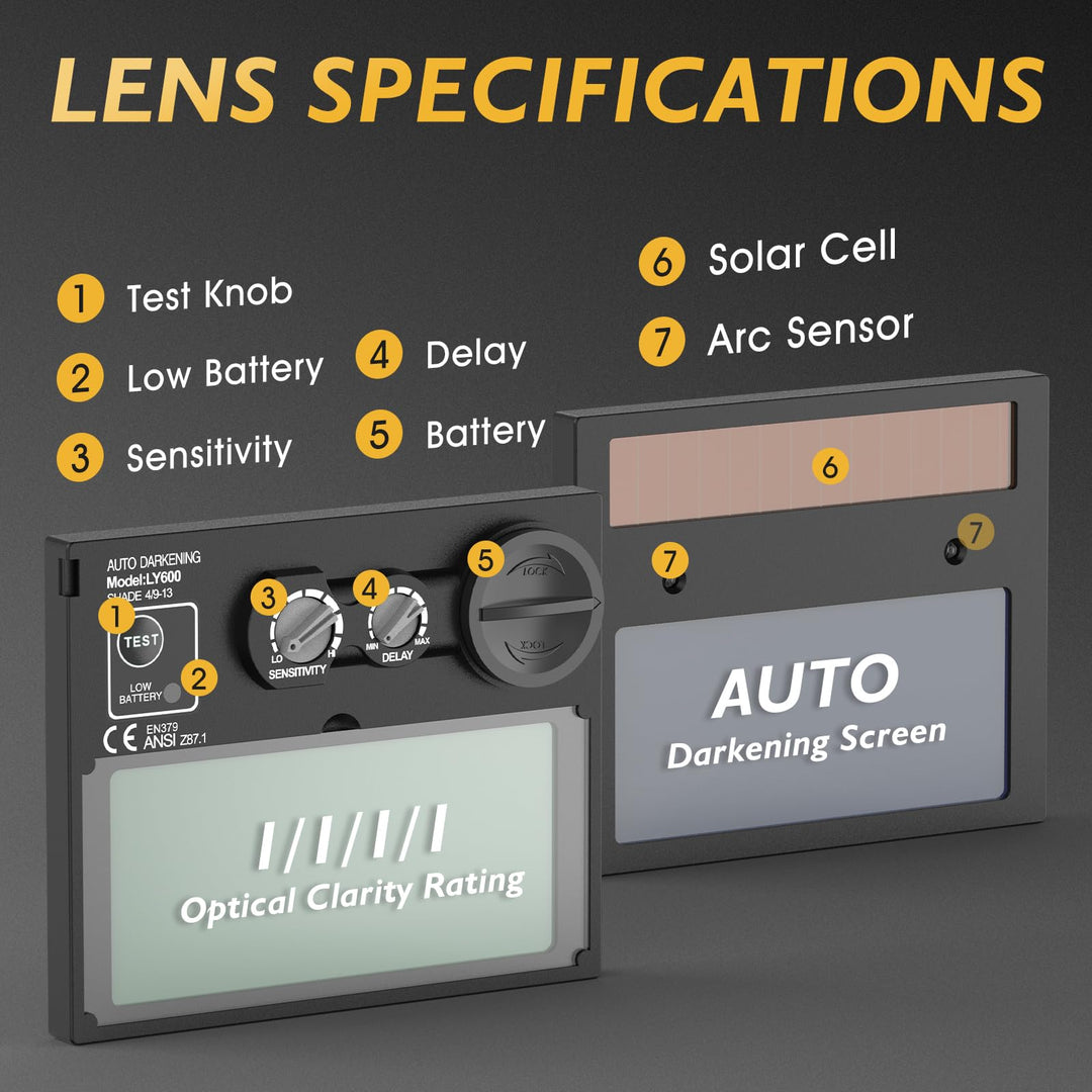 Welding Helmet Auto Darkening Solar Powered with Adjustable Shade 4/9-13 for TIG MIG ARC Flaming Skull Design Welder Mask